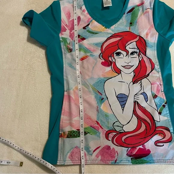 Ariel/Little Mermaid‎ Scrub Top Cherokee Size XS - Picture 6 of 8